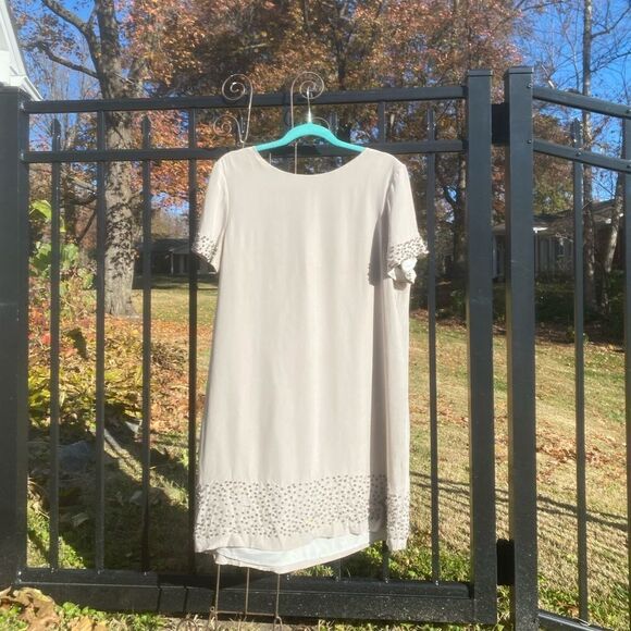 Madewell Twinkle Light Silk Shift Dress - Picture 4 of 12